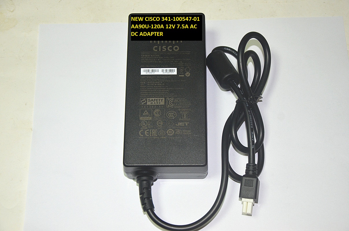 *Brand NEW* AA90U-120A CISCO 12V 7.5A 341-100547-01 AC DC ADAPTER